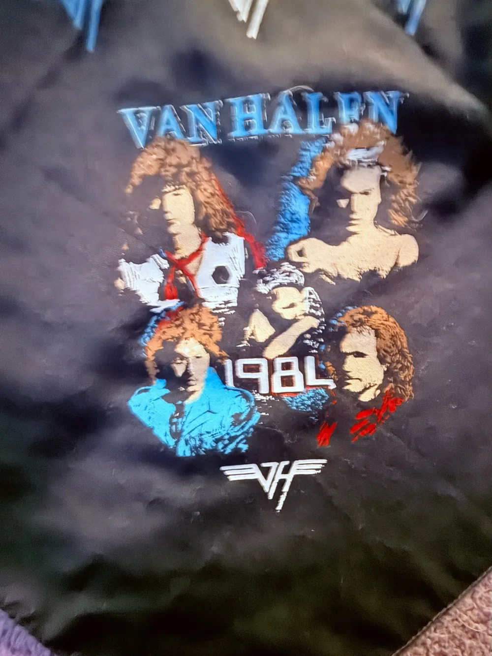 Vintage 80s Van Halen 1984 Bandana Smoking Cherub Scarf Band Tour Merch